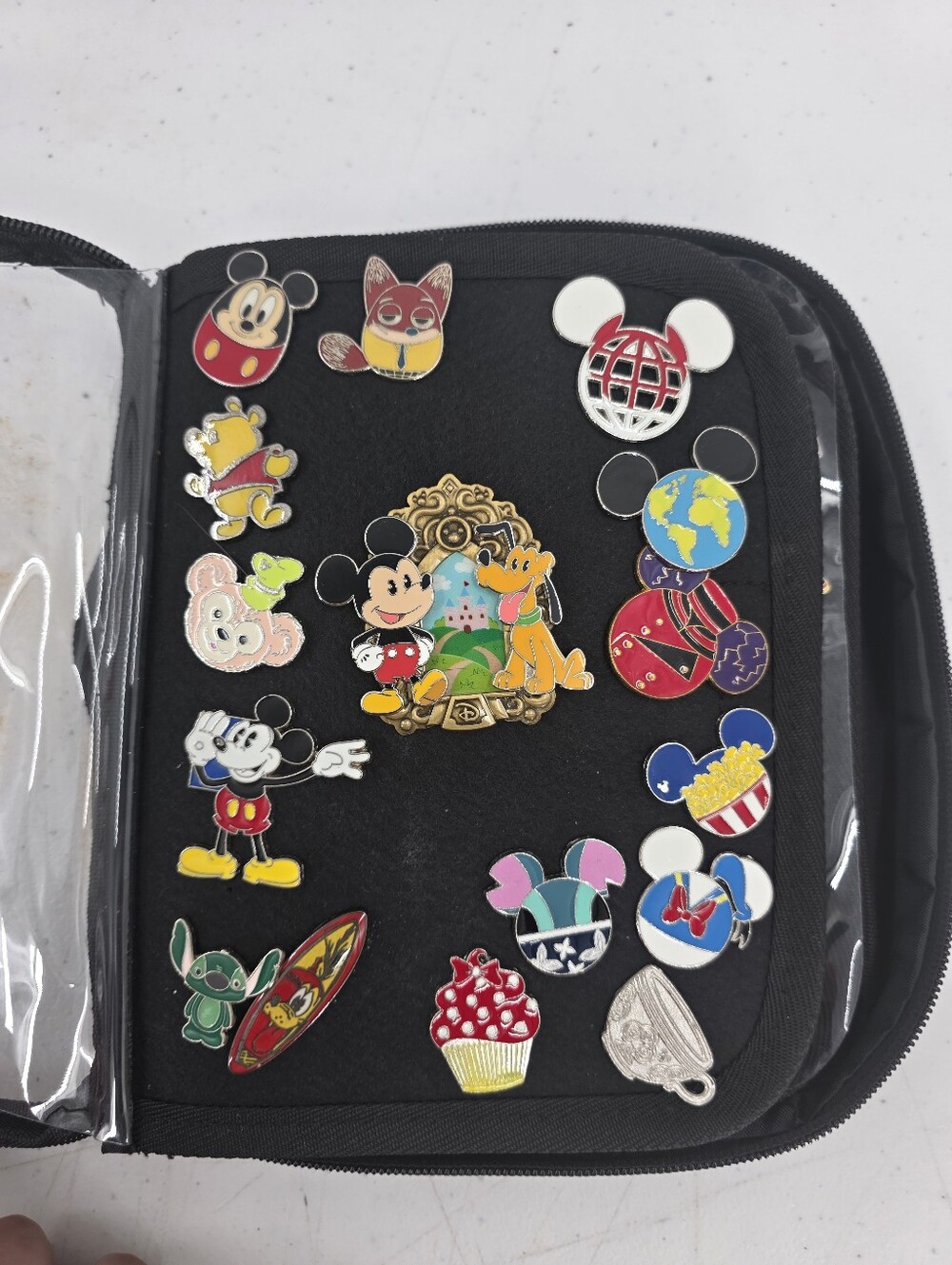 Disney Pin Lot 69 Pins No Duplicates All Tradable Some Have Card Back With Case.